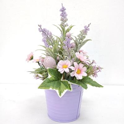 China Handmade & Custom Handmade & custom potted plants new arrival indoor artificial flowers easter eggs potted for sale