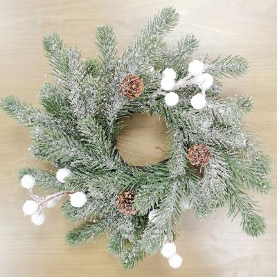 China Factory Wholesale European Christmas Style Wooden Style Christmas Festival Decoration Christmas Tree Indoor Hanging Garland Artificial Snow Christmas Garland for sale