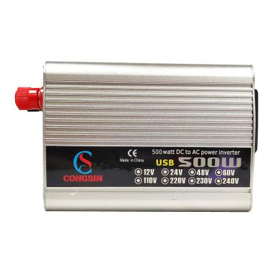 China Off Grid Solar Power Inverter 12V 24V 500W Modified Sine Wave Car Inverters 126*95*55mm for sale