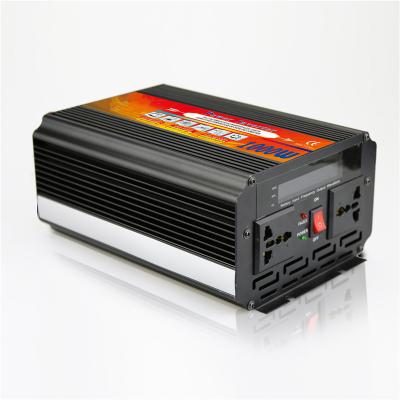 China Car /Home Appliances Car Power Inverter 1000Watt Sine Wave Large Capacity Modified Inverter 12V DC To AC for sale