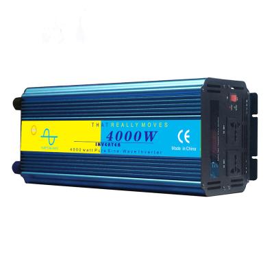 China Solar Power System Inverters 12V/24V/48V 4000Watt Pure Sine Wave Inverter For Home 450*200*160mm for sale