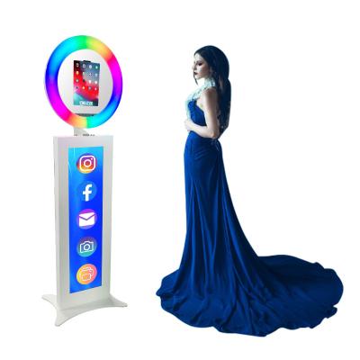 China LCD Screen iPad Photo Booth 12.9 Oval Dish Portable Wandering Photobooth Machine/All-in-1/Split/New Delivery Trend Handheld Fast Foto Ring Light for sale