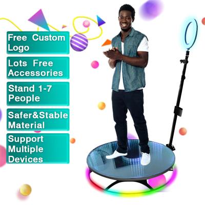 China Full-metal or solid metal+Glass Slow Motion 360 Photo Booth Selfie Photo Booth Portable Rotating 360 Video Booth Machine For Events for sale