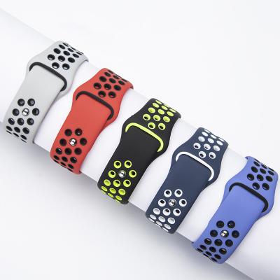 China Outdoor Travel Color Silicone Cross Strap For Apple Watch Band Silicone For Apple Watch Silicone Bands For Watch Bands for sale