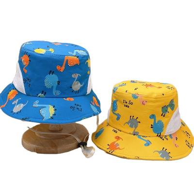 China Cartoon Outdoor Summer Sun Protection Children's Sunscreen Fisherman Hat Breathable Travel Hat For Kids for sale