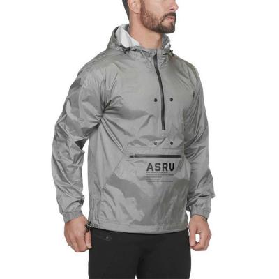 China Plus Size Fashion Men's Loose Sleeve Jacket Hooded Waterproof Soft Layer Breathable Sportswear Solid Color With Pocket for sale