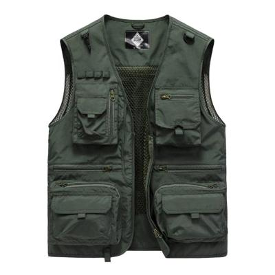 China Anti-wrinkle OEM Men's Mountaineering Photography Vest Coat Vest Quick Dry Men's Outdoor Fishing Outdoor Vest for sale