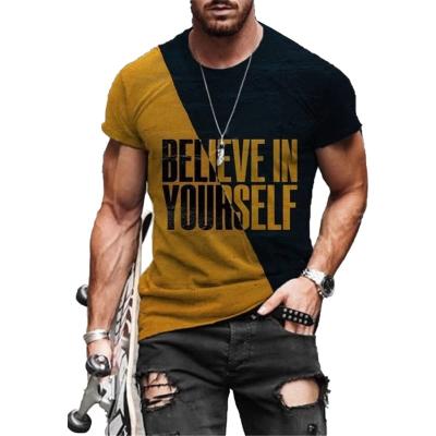 China New Fashion Men's T-shirt Clothing Custom Printed Anti-wrinkle T-shirt Men's T-shirts for sale