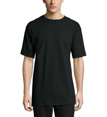 China Anti-Wrinkle Quality Men's T-shirt Extended Collar Plain T-shirt Cotton Flat Tees For Men for sale