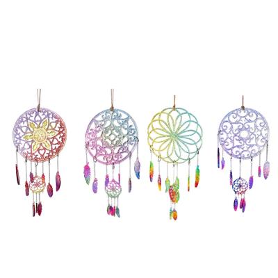 China Large Lotuz Disposable Dream Catcher Silicone Molds, Dream Catcher Feather Epoxy Mold, Epoxy Resin Casting Feather Pendant for sale