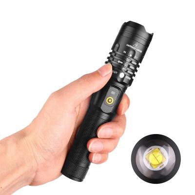 China 2020 New Wholesale Backup Waterproof USB XHP50 Focusable Aluminum Alloy USB Power Rise Waterproof Rechargeable Bank Led Torch Light for sale