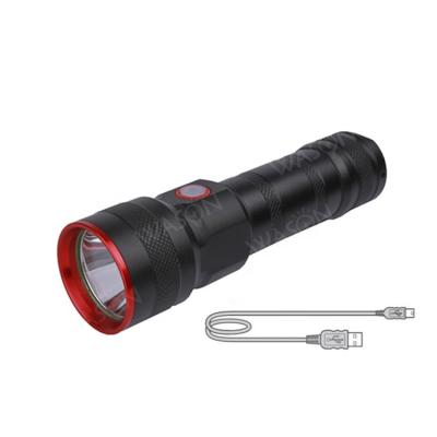 China Backup Top Grade Tactical 300 Meters Long Range 26650/18650 Aluminum Alloy Handy Strong Lightweight Led Flashlight for sale