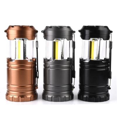 China Supplier Reliable Camping Quality Assured AA Type ABS 3*COB Pop Up Folding Outdoor Camping Light With Bottom Flashlight Torch for sale