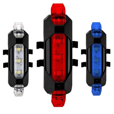 China Super Smart Front Headlight And Rear LED Bike Light USB Rechargeable Taillights Red High Intensity Led Bicycle Accessories 75*20*20 mm / 2.95*0.79*0.79 In for sale