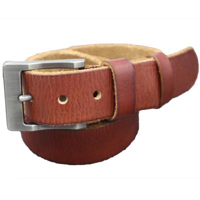 China Top-grain Pin Buckle Genuine Leather Men's Dress Belt Amazon Best Seller Good Quality Custom Made Professional Leather Belt for sale