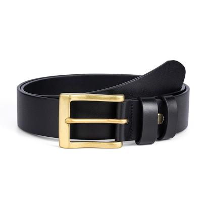 China Top-grain Leather Belt Men's Top-grain Leather Belt Hip Hop Soft Top Buckles Leather Belt Top-grain Leather Belt Pin Buckles for sale