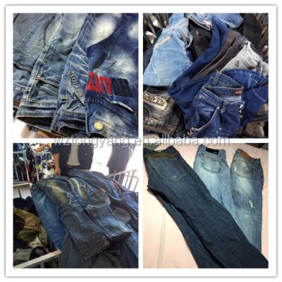 China Fashion and popular hot sale used second hand Denmark men's jeans pants clothing clothes for sale