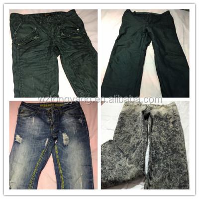 China Fashion and Popular Hot Sale Used Clothing Italy Mens Jeans Pants Sack Clothing for sale