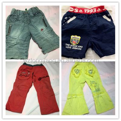 China Fashion and Popular Hot Sale Used Clothing Dubai Cheap Children's Clothes Kids Pants for sale