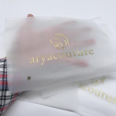 China Recyclable Wholesale Matte Frosted T-shirt Plastic Garment Bag EVA Plastic Poly Zipper Bag For Clothes for sale