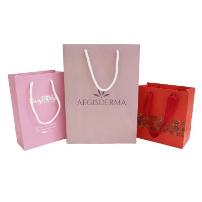 China Recyclable Recyclable Kraft Paper Bag With Your Own Logo , Custom Shopping Paper Bag For Food With Handle for sale