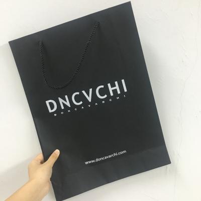 China Large BIODEGRADABLE Custom Paper Rope Handle Bags Landscape Gift Bag Paper Rope Handles Bag for sale