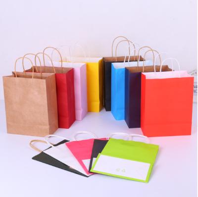 China Recyclable Wholesale Custom Kraft Paper Bag Handbag Gift Bag For Shopping, Package, for sale