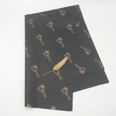 China Anticurl Custom Gold Printed Tissue Paper Wrapping Paper For Wrapping Clothes Wrapping Tissue Paper for sale