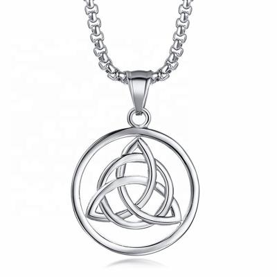 China Stainless Steel Men's Celtic Knot Pendant Necklace North Viking Necklace Jewelry for sale