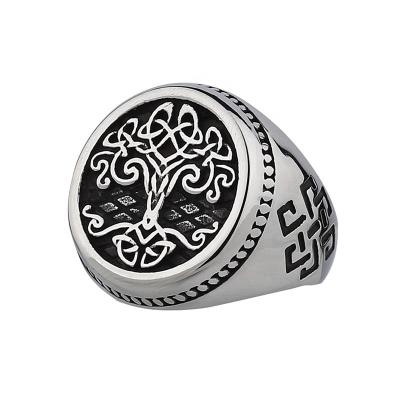 China Vintage Viking Stainless Steel North Viking Rings Open Tree of Life Ring For Men for sale