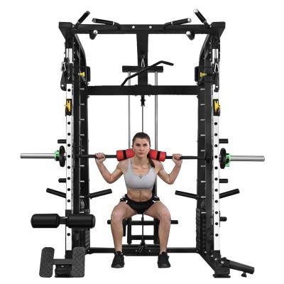 China Commercial Fitness Equipment Gym Training Strength Use Smith Machine Dual Pulley Multi Function For Bodybuilding for sale