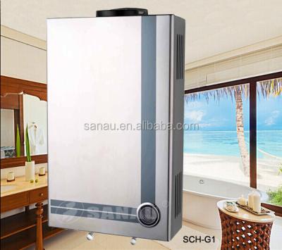 China High quality stainless steel new design 6~20L tankless gas geyser for sale