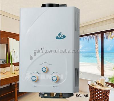 China Cold Rolled Jet Body 16L Gas Geyser Water Heater With Safety Device for sale