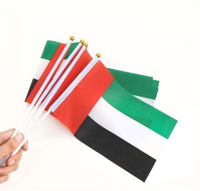 China Mini Cheap Insurance Custom Printed Flag Hand Held Waving Flag for sale