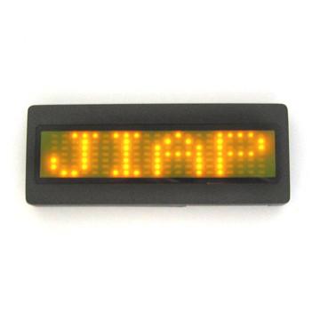 China Yellow Scrolling led name badge for sale