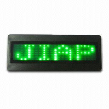 China Programmable Scrolling LED Message  electronic name tags for sale