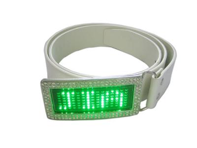 China Digital scrolling LED diamond message belt buckle for sale