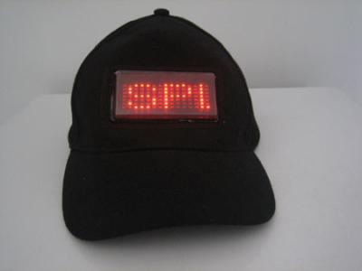 China Customized text dot-matrix LED scrolling message display cap red light for sale