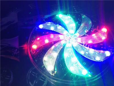 China Big size Windmill strobe flash Rainbow color Car/ Motorcycle DRL daytime running light for sale