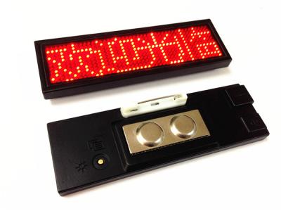 China Programmable LED scrolling message Badge for sale