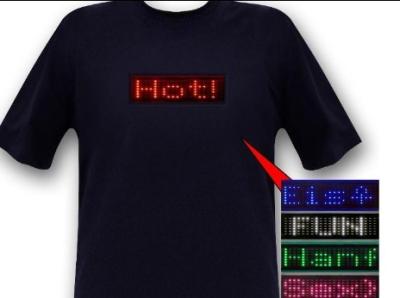 China Scrolling message programmable led t shirt wholesale cheap for sale