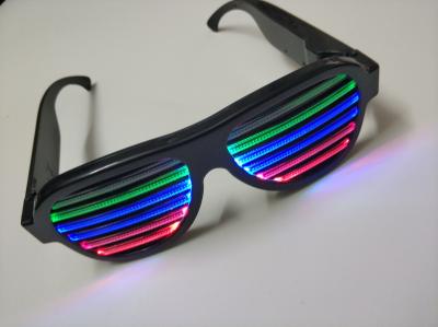 China 2019Hot Sales New Style Voice-Activated LED flashing glasses Multi Colors Led RechargeableEye Glasses Led Party Glasses for sale