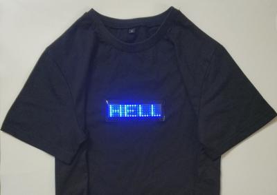 China high light flashing Hip Hop street led t-shirt  wearable mini  led message display T-shirt for party or bar pop led gift for sale