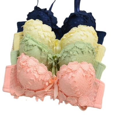 China Beautiful QUICK DRY Girls Lace Up Bra Panty Set Cute Japanese Underwire Lift Up Lace Bra and Brief Sets for sale