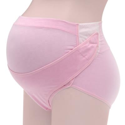 China Antibacterial High Waist Women Cotton Sticker Abdomen Magic Belt Shorts Briefs Pregnant Underwear Maternity Panties Plus Size Underwear for sale