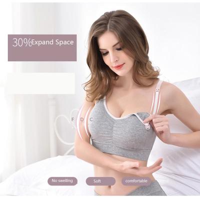 China Pregnant Women Wireless Maternity Antibacterial Front Open Caregiver Breastfeeding Feeding Bra Maternity Care Bra for sale