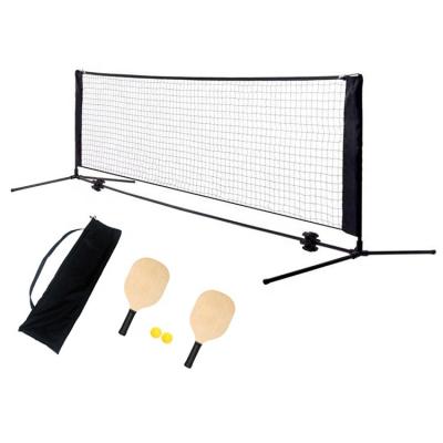 China Outdoor Sports Set Folding 4M Pickleball Net Set Portable Rack Pickleball Paddle High Quality Tennis Badminton Net Set for sale