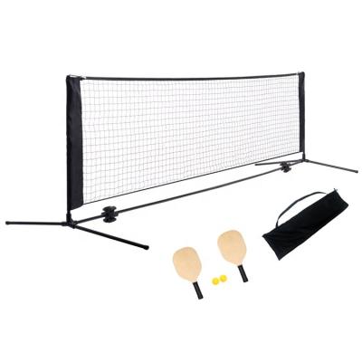 China Outdoor Sports Set Folding 5M Pickleball Net Set Rack Pickleball Paddle Latest Design Portable Pickleball And Tennis Badminton Net Set for sale