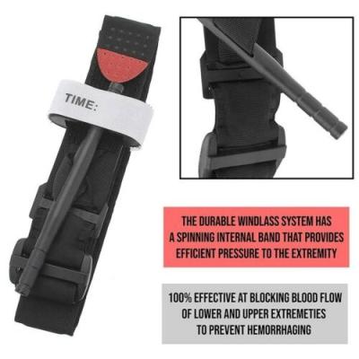 China 65/75/95 cm Nylon Recyclable Tourniquet To Stop Bleeding Trauma Rescue Black Tactical Tourniquet For Military for sale