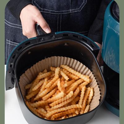 China Dropshiping Mat Parchment Colored 25 Pcs Air Fryer Waterproof Nonstick Waterproof Disposable Paper Liner for sale